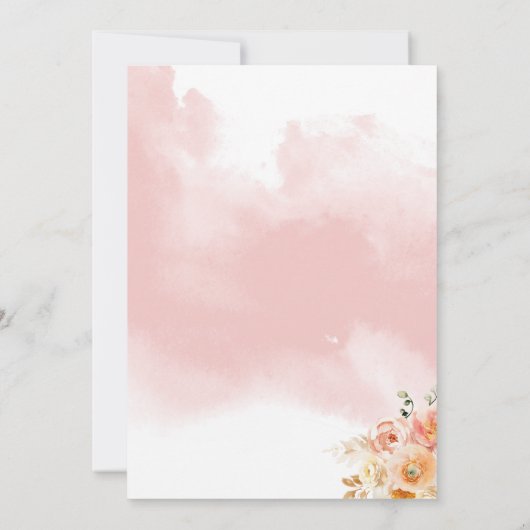 イン，ピスペインのッユニーククエレガントフローラキンセニェラ 招待状 (裏面)