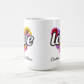 イン・ブルーム - ハート型の花束の愛 コーヒーマグカップ (中央)