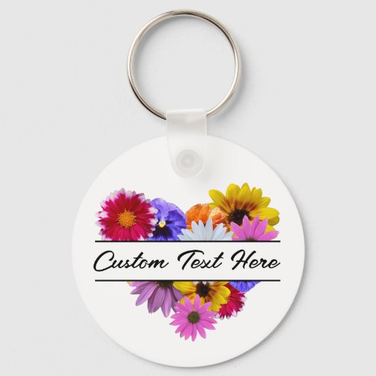 イン・ブルーム - ハート型の花束 キーホルダー (正面)