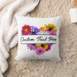 イン・ブルーム - ハート型の花束 クッション