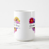 イン・ブルーム - ハート型の花束 コーヒーマグカップ (中央)
