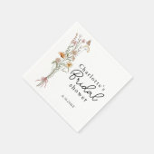 イン・ブルーム ワイルドフラワー フローラル ブライダルシャワー スタンダードカクテルナプキン (角)