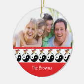 イン&ヤンクリスマスオーナメント セラミックオーナメント (左)