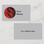 イン&ヤンゲッコス黒赤+あなたの背景アイディア 名刺 (正面/裏面)