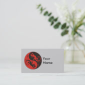 イン&ヤンゲッコス黒赤+あなたの背景アイディア 名刺 (スタンド正面)