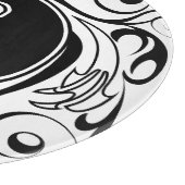 イン&ヤンシンボルブラックアンドホワイトタトゥースタイル カッティングボード (角)