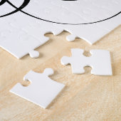 イン&ヤンシンボルブラックアンドホワイトタトゥースタイル ジグソーパズル (側面)