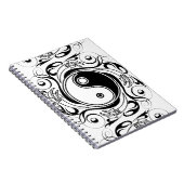 イン&ヤンシンボルブラックアンドホワイトタトゥースタイル ノートブック (右側)