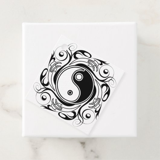 イン&ヤンシンボルブラックアンドホワイトタトゥースタイル フェイバータグ (インサイチュ)