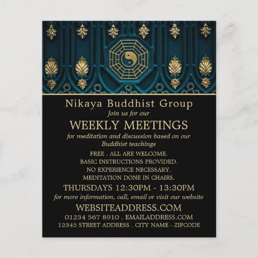 イン&ヤンシンボル、仏教グルー広告プ チラシ (正面)