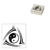 イン&ヤントライバルタトゥー+あなたのアイディア ラバースタンプ (押印)