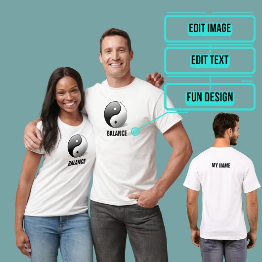 イン&ヤンバスケットボールジャージー Tシャツ