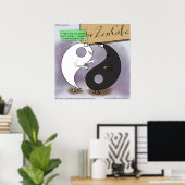 イン&ヤンミートおもしろい禅ポスター ポスター (ホームオフィス)