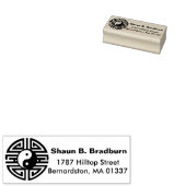 イン&ヤンラウンドヤントラ+あなたのアイディア ラバースタンプ (押印)