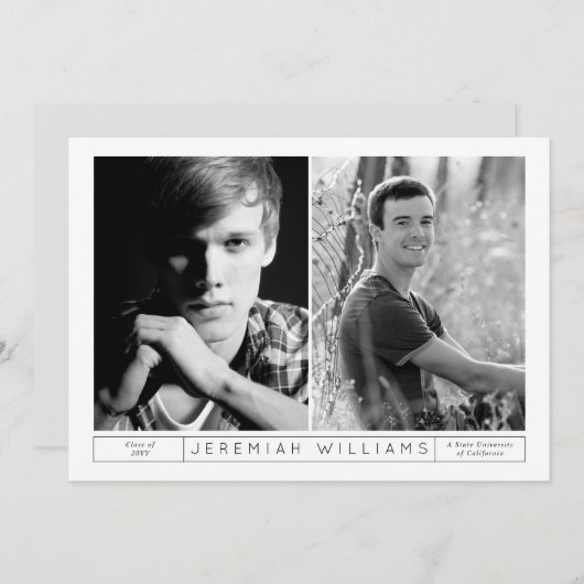 イン&ヤン卒業招待状 案内状 (正面/裏面)