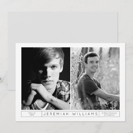 イン&ヤン卒業発表 案内状 (正面/裏面)