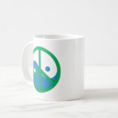 イン – ヤン和平サイン コーヒーマグカップ (正面左)