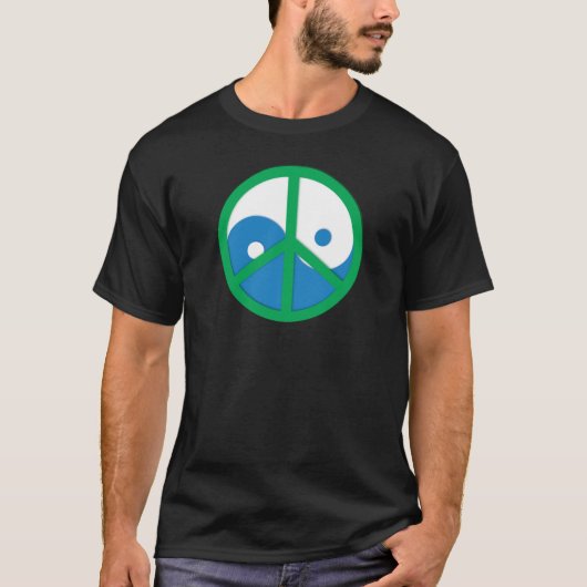 イン – ヤン和平サイン Tシャツ (正面)