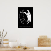 イン&ヤン・キャッツ・ポスター（英語） ポスター (キッチン)