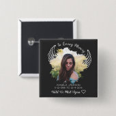 『イン・ラブ・メモリー・エンジェル・ウィングス写真ボタン』 缶バッジ (正面&裏面)