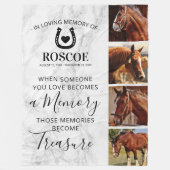 イン・ラブ・メモリー・ホース・メモリアル フリースブランケット (正面)