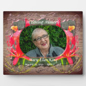 『イン・ラヴィング・メモリ・バラルタ・フレーミング・美しい1583』 フォトプラーク (正面)