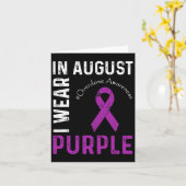 インWe威厳がある衣服パープルオーバードーズ認識度リボン カード (黄色い花)