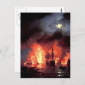 イヴァン・アイヴァゾフスキー – 夜のチェセムの戦い ポストカード (正面/裏面)