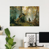 イヴァン・シーシキンによる松の林の朝 ポスター (ホームオフィス)