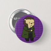 イヴァンKaramazovのハリネズミボタン 缶バッジ (正面&裏面)