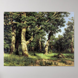 イヴァンShishkin-のカシ果樹園 ポスター