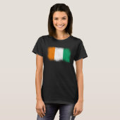 イヴォリアン国旗アイボリーコースト2 Tシャツ (正面フル)