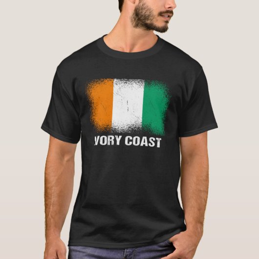 イヴォリアン国旗アイボリー海岸 Tシャツ (正面)