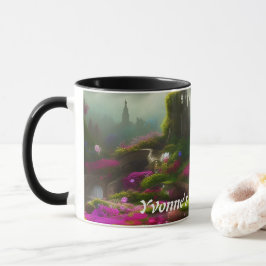 イヴォンヌ朝のお茶をカスタマイズパーソナライズされた可能 マグカップ