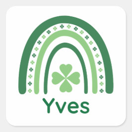 イヴズネームクローバーボホーレインボー スクエアシール