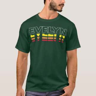 イヴリン ファーストネーム おもしろ ヴィンテージ 夕日 イヴリン 男の子 Tシャツ