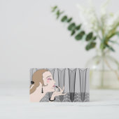 イヴ、アールデコ·レディー·イン·グレー·アンド·ターペ 名刺 (スタンド正面)