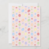 イーおもしろいスターエッグソエグストラかわいい春パーティー 招待状 (裏面)