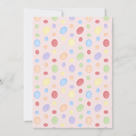 イーおもしろいスターエッグソエグストラかわいい春パーティー 招待状 (裏面)