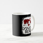 イーアイアベアパジャマレッドプリドバッファローファミリー コーヒーマグカップ (正面右)