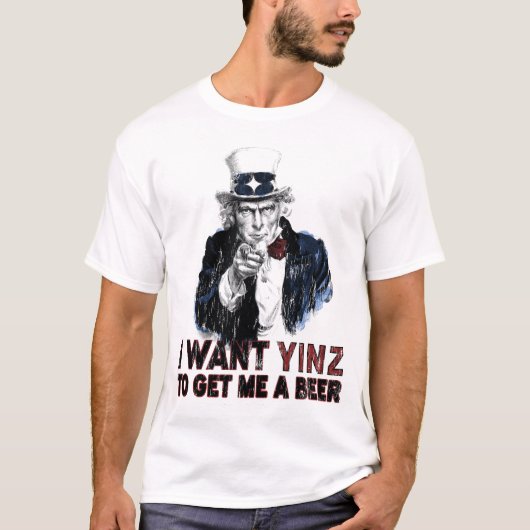 イーインツにビールを飲んでもらいたい Tシャツ (正面)