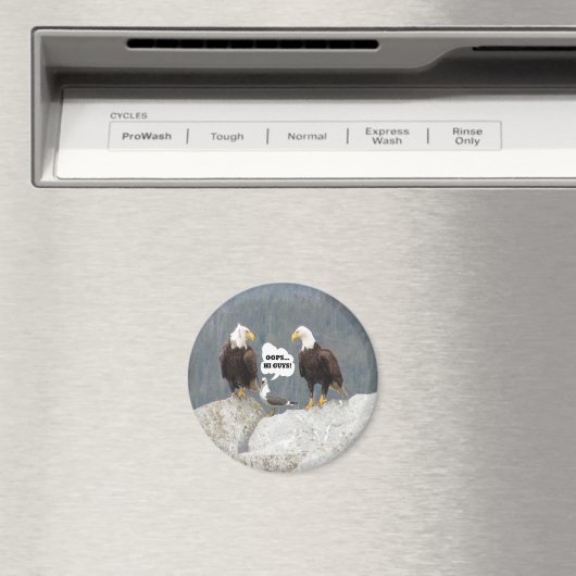 イーグおもしろいルとカモメのラウンド マグネット (インサイチュ (食洗機))