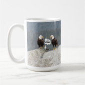 イーグルおもしろいズ&シーガルクラシックホワイトマグ コーヒーマグカップ (左)