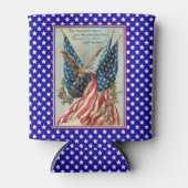 イーグルかわいらし7月4日愛国国旗 缶クーラー (正面)