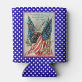 イーグルかわいらし7月4日愛国国旗 缶クーラー (裏面)