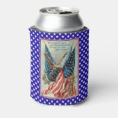 イーグルかわいらし7月4日愛国国旗 缶クーラー (缶裏面)