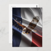 イーグルがに舞い上がるストライプ ポストカード (正面/裏面)