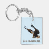 イーグルがキーチェーンを下に下る キーホルダー (正面左)
