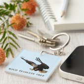 イーグルがキーチェーンを下に下る キーホルダー (正面右)