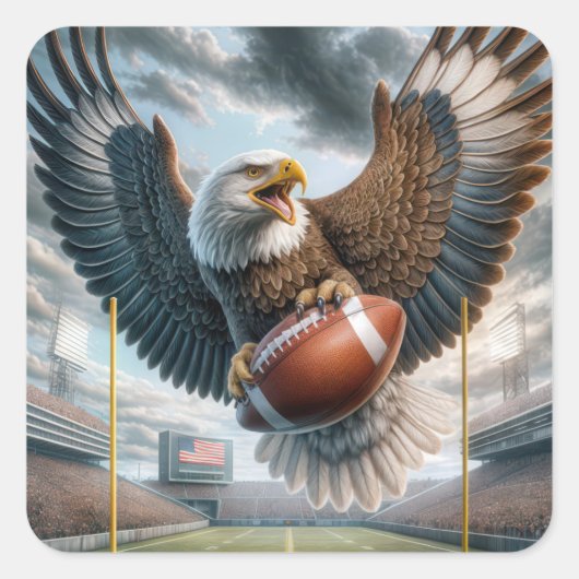 イーグルがサッカーを強奪 スクエアシール (正面)